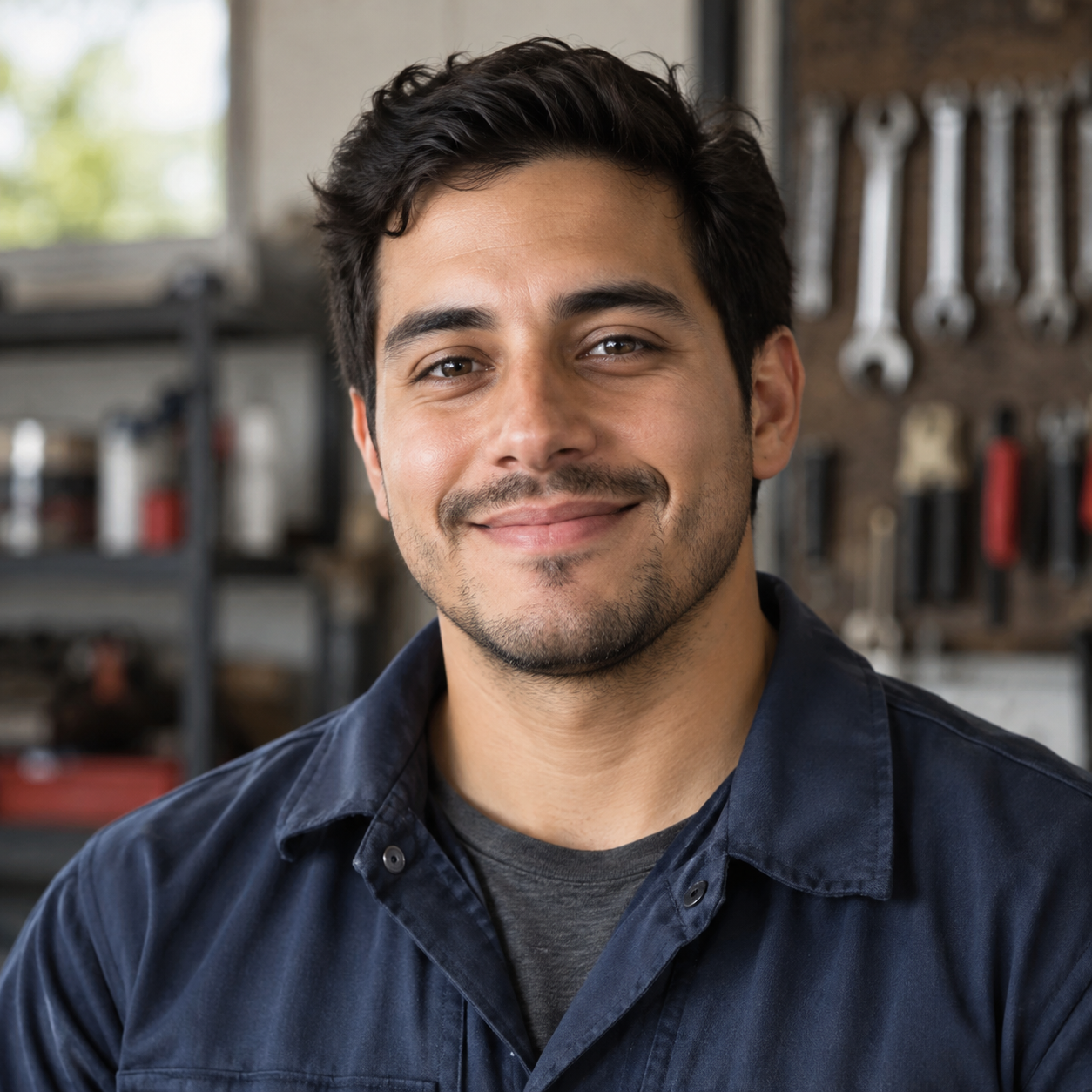 Emilio, dueño de un taller de reparaciones